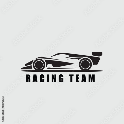 Car Racing Team Logo Vector Illustration by AMStudio