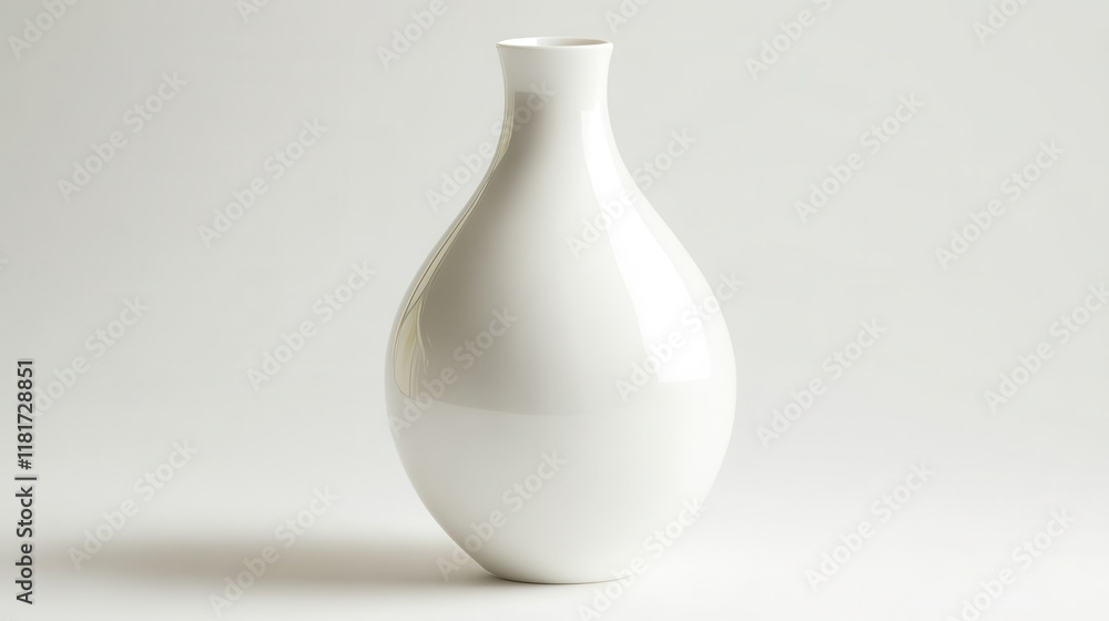Elegant Ceramic Vase on Minimalist Background Elegant Ceramic Vase on Minimalist Background