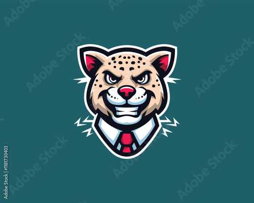 Cougar Head, face, Logo Design Vector Illustration