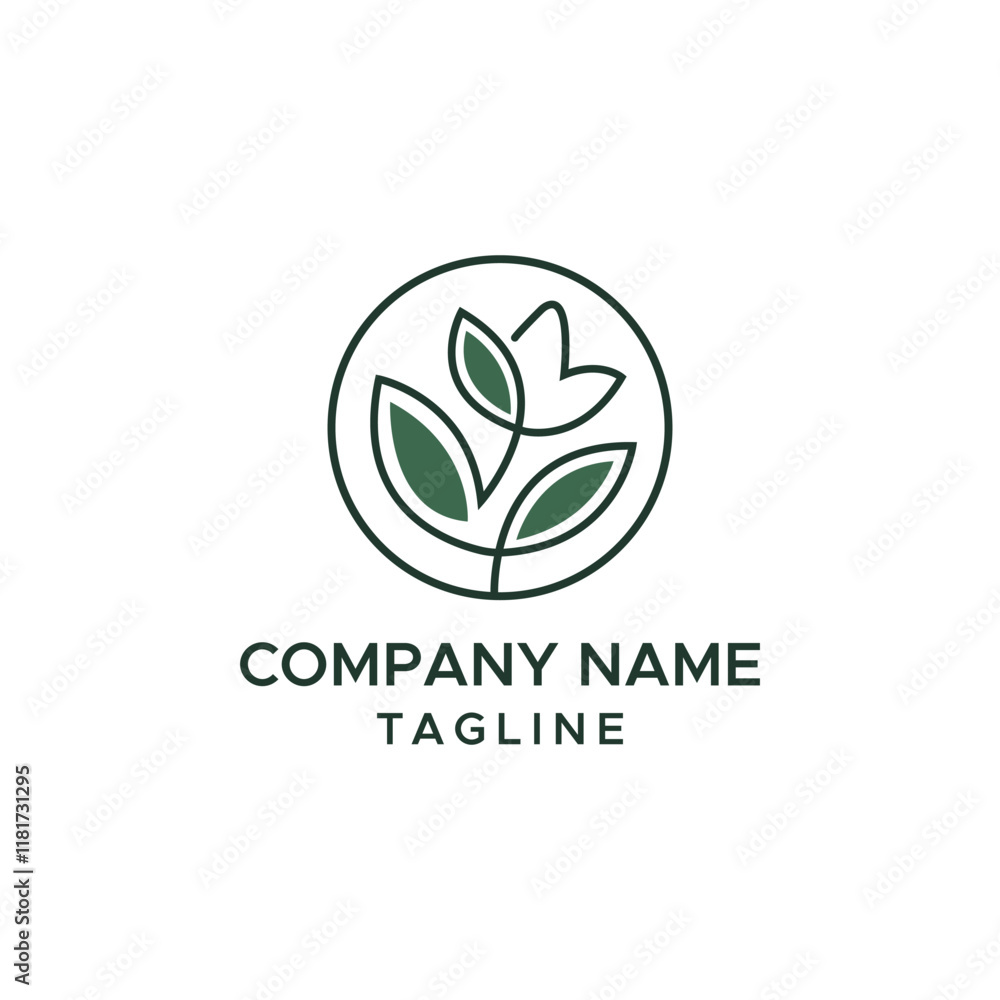 green leaf-vector-logo design green leaf-vector-logo design