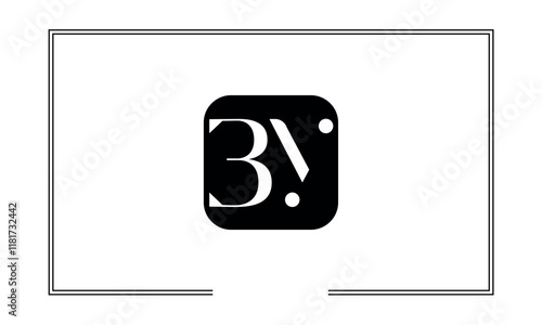 BY, YB, B, Y, Abstract Letters Logo Monogram