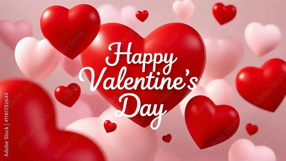 happy valentine day text hearts 3d background for social media valentines day card with hearts happy valentine day text hearts 3d background for social media valentines day card with hearts