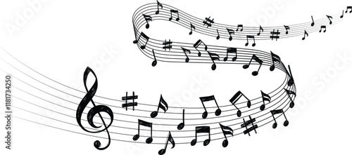 background with notes