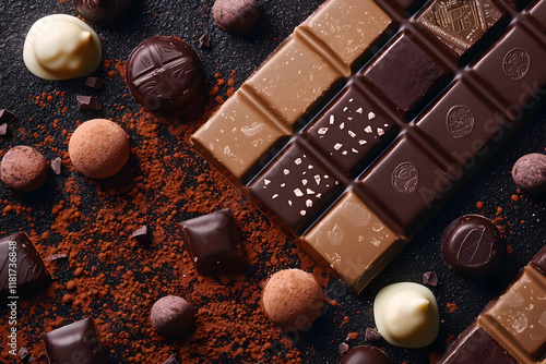 chocolate and nuts in concept of valentine day on 14 February 2025 with pink and red heart gift love rose romance romantic things with background