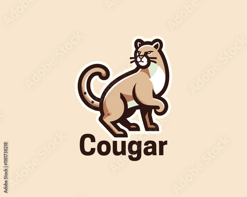 Wallpaper Mural Cougar Full Body Logo Design Vector Illustration Torontodigital.ca