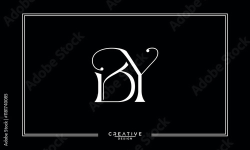 BY, YB, B, Y, Abstract Letters Logo Monogram