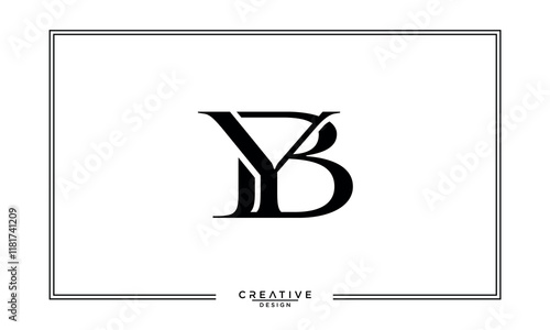 BY, YB, B, Y, Abstract Letters Logo Monogram