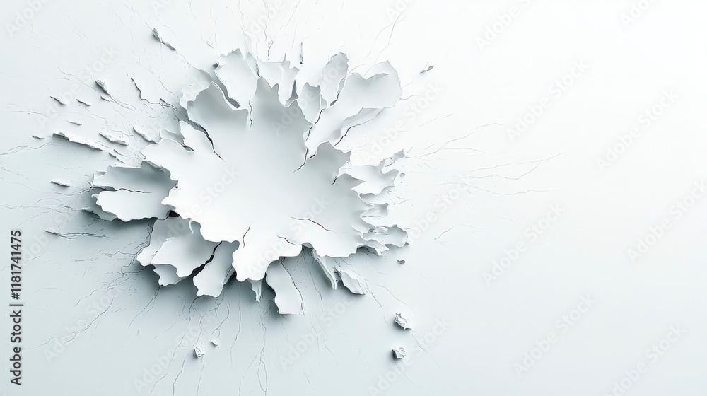 Abstract White Wall Explosion Texture with Depth and Shadows for Creative Background Design Abstract White Wall Explosion Texture with Depth and Shadows for Creative Background Design