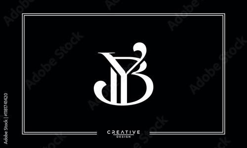 BY, YB, B, Y, Abstract Letters Logo Monogram