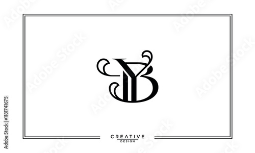 BY, YB, B, Y, Abstract Letters Logo Monogram