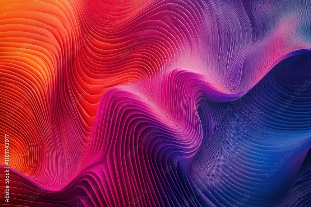 Vibrant waves of color swirl and blend in a mesmerizing dance of light and texture across a digital canvas Vibrant waves of color swirl and blend in a mesmerizing dance of light and texture across a digital canvas