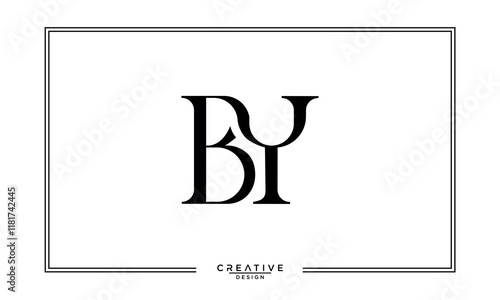 BY, YB, B, Y, Abstract Letters Logo Monogram
