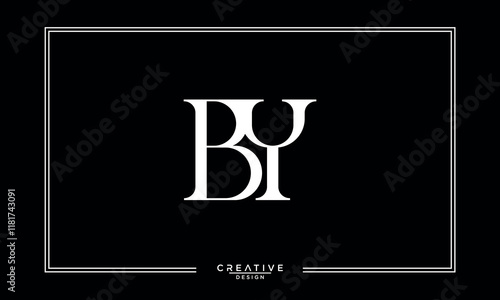 BY, YB, B, Y, Abstract Letters Logo Monogram