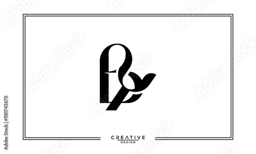 BY, YB, B, Y, Abstract Letters Logo Monogram