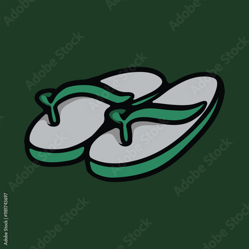 Flip flops cartoon vector illustration