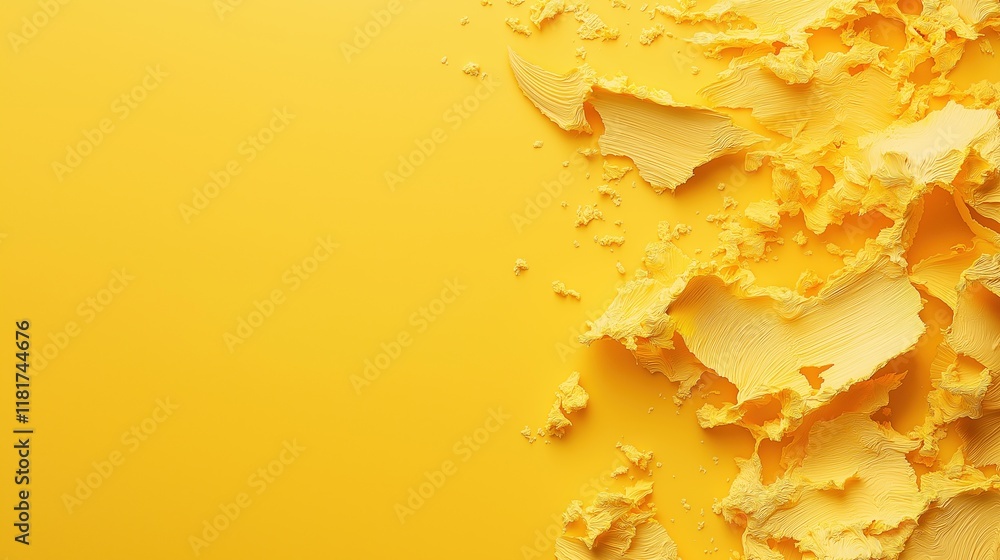Yellow Textured Paper Background with Blank Space Yellow Textured Paper Background with Blank Space