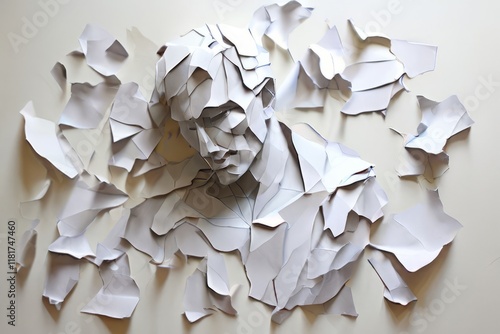 ripped paper a figure tearing into pieces with ripped edges radi photo