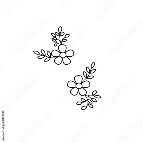 illustration of a grape leaf flower design