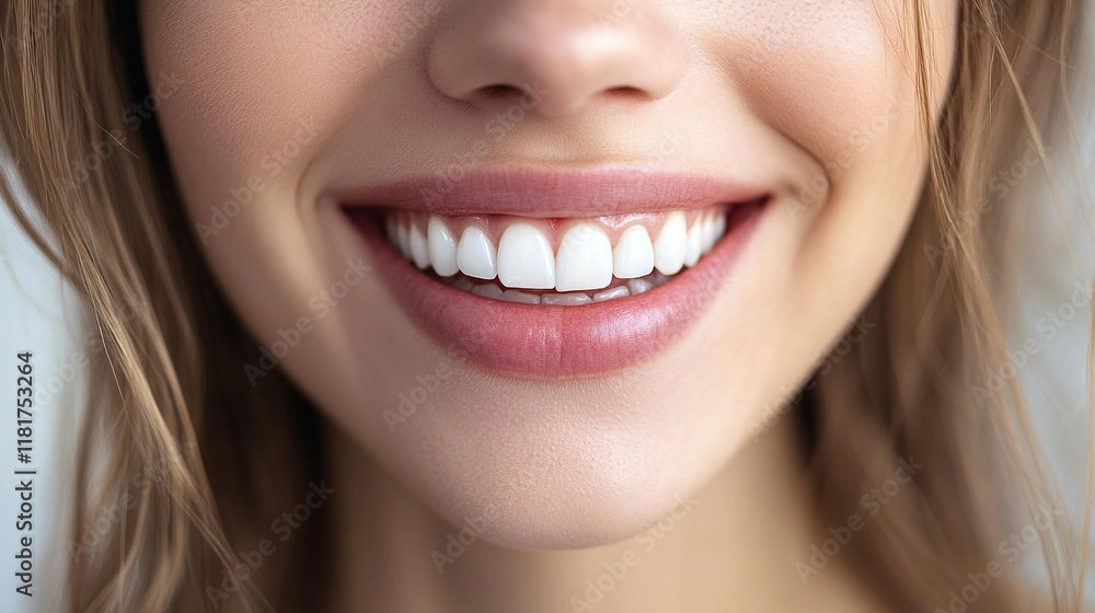 Smiling with Beautiful Teeth Close-Up Smiling with Beautiful Teeth Close-Up