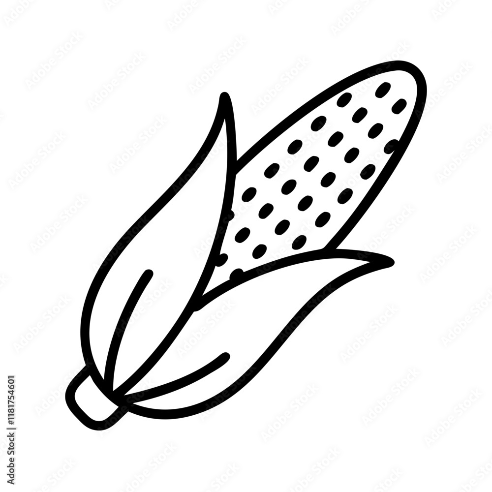 corn on the cob icon, vegetables line art, vegetables vector - simple black line art icon of corn on the cob perfect for logos, and vegetables-themed designs. corn on the cob icon, vegetables line art, vegetables vector - simple black line art icon of corn on the cob perfect for logos, and vegetables-themed designs.