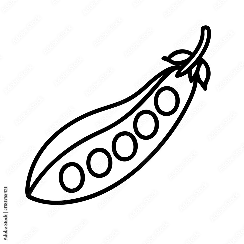 green peas in pod icon, vegetables line art, vegetables vector - simple black line art icon of green peas in pod perfect for logos, and vegetables-themed designs. green peas in pod icon, vegetables line art, vegetables vector - simple black line art icon of green peas in pod perfect for logos, and vegetables-themed designs.