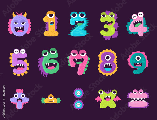 Numerical Cute Monsters