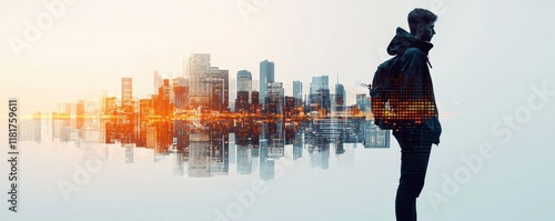 Industrial landscape finance and technology unveiled in city view