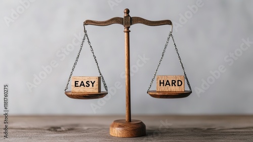 Weighing Choices Between Easy and Hard Paths in Life photo