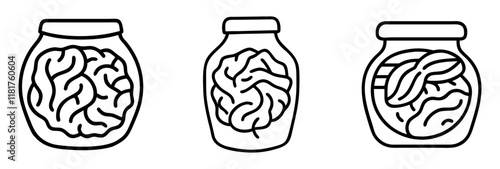 fermented kimchi icon, vegetables line art, vegetables vector - simple black line art icon of fermented kimchi perfect for logos, and vegetables-themed designs.