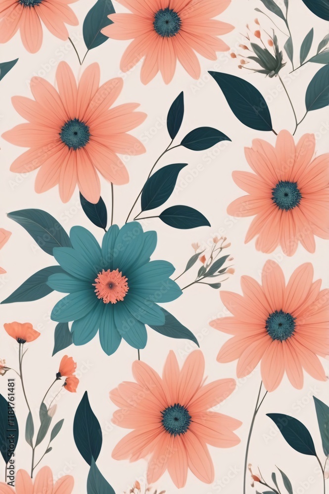 Seamless Abstract Magical Floral Pattern Background Seamless Abstract Magical Floral Pattern Background