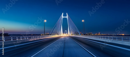 night traffic on the bridge