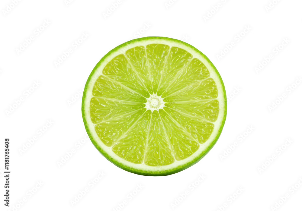Juicy slice of lime isolated on white background, no depth of field, sharp. Juicy slice of lime isolated on white background, no depth of field, sharp.