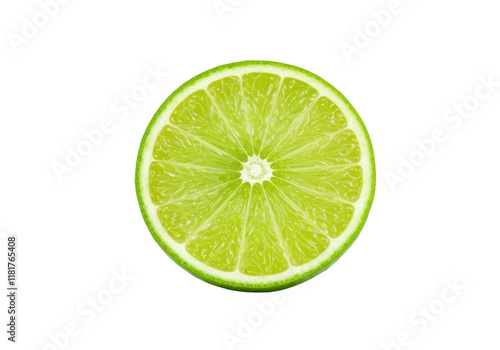 Juicy slice of lime isolated on white background, no depth of field, sharp. © stock.metket.com