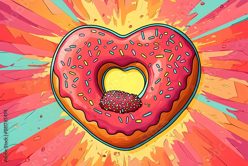 heart with a heart on the background