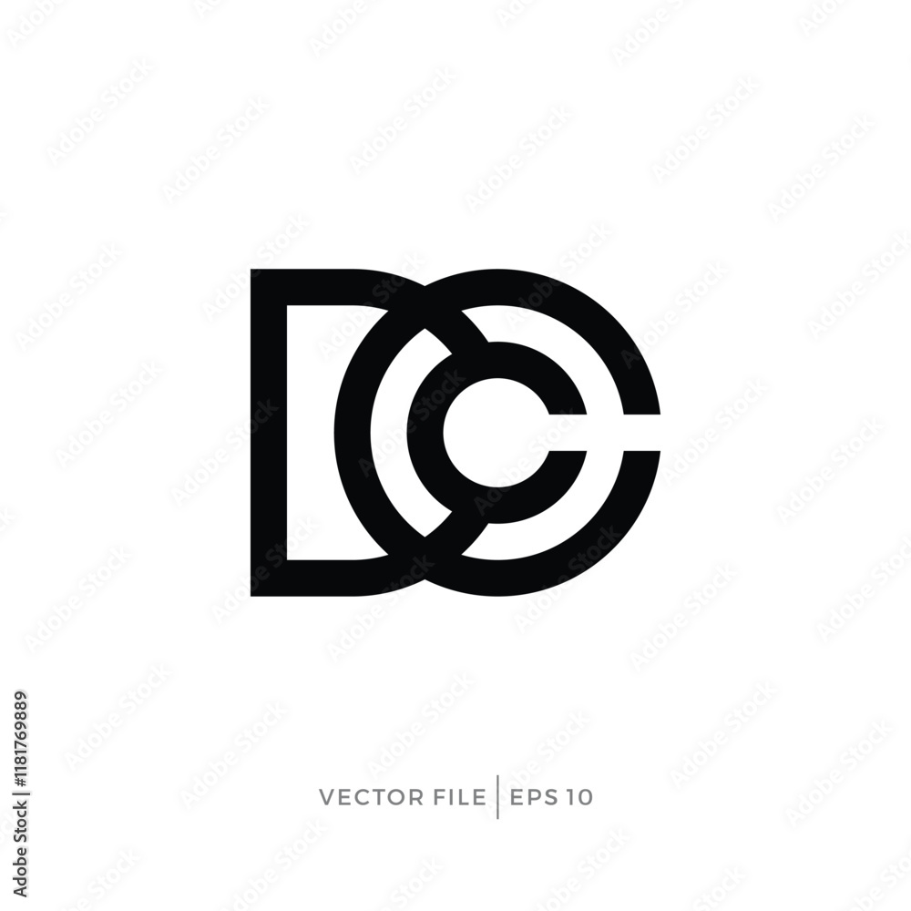 DC CD letters modern logo design DC CD letters modern logo design