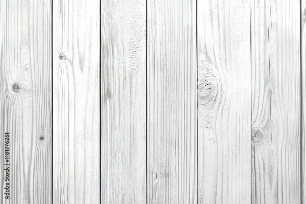 Naklejka premium Light and Subtle Texture of Vertical White Wooden Planks with Natural Grain Patterns, Ideal for Background or Interior Design Projects and Minimalist Aesthetic
