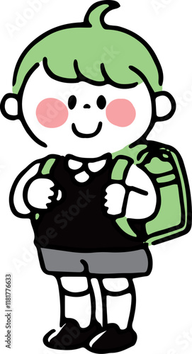 入学式の男の子