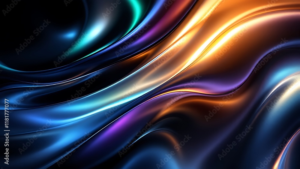 Fototapeta premium Abstract colorful shape, minimalist background design, 3d render