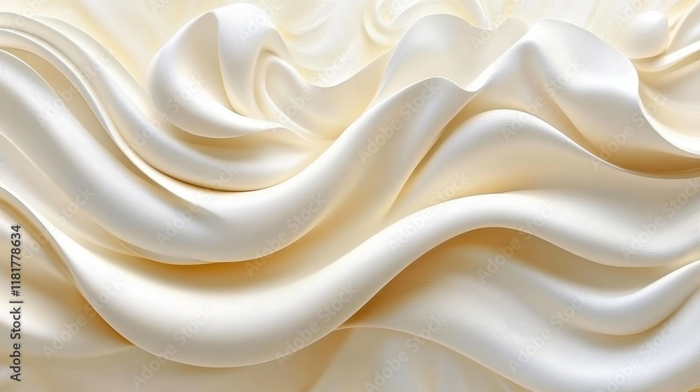 Obraz premium Flowing satin fabric textile studio high-quality image soft lighting close-up elegance and luxury