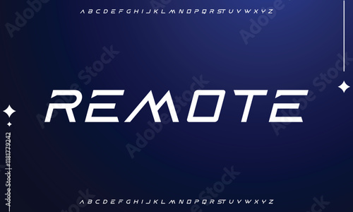 Modern abstract digital alphabet font. Minimal technology typography, Creative urban sport fashion futuristic font and with numbers. vector illustration