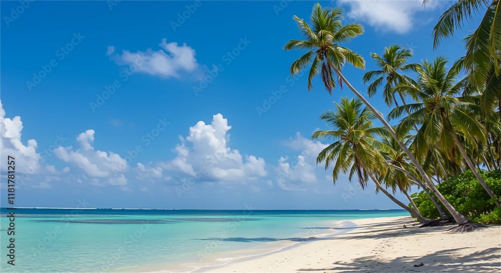 beach with coconut trees beach with coconut trees
