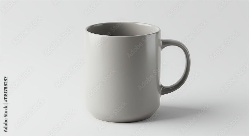 Obraz premium white cup isolated on white