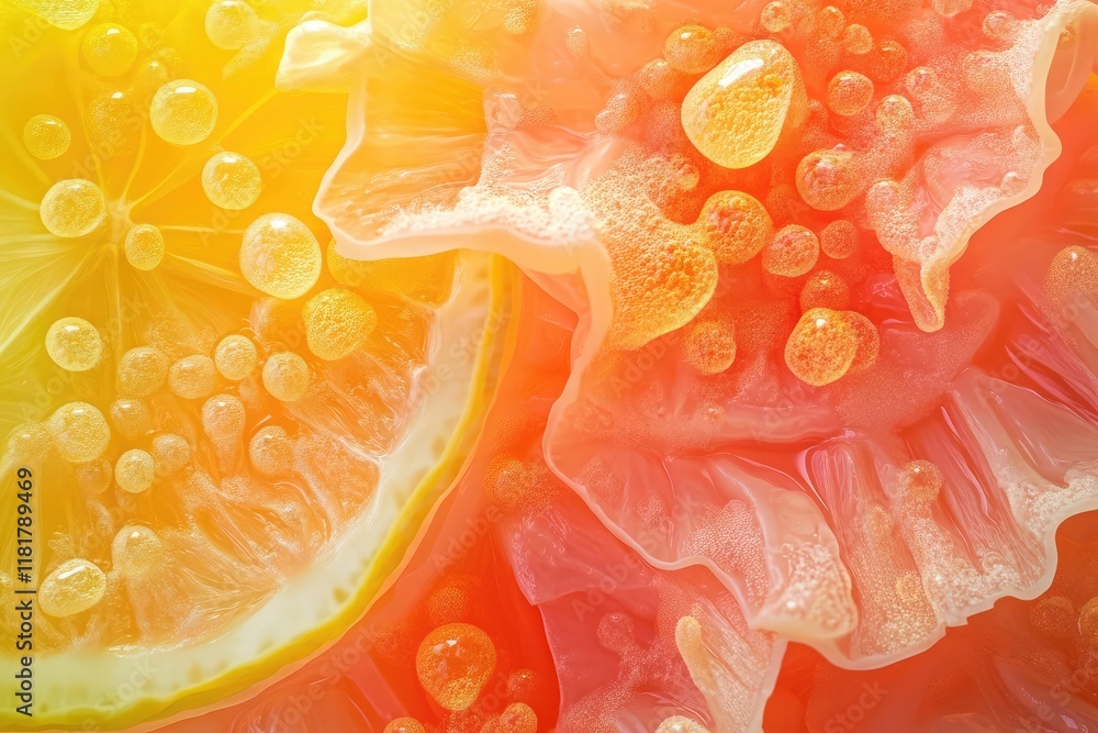 Vibrant coral and lemon gradient with glowing accents and textured overlays, evoking warmth and vitality Vibrant coral and lemon gradient with glowing accents and textured overlays, evoking warmth and vitality