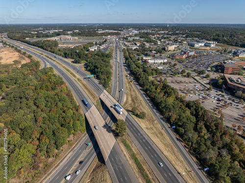 Highway interchange, Interstate 95 and Route 1, Fredericksburg, VA photo