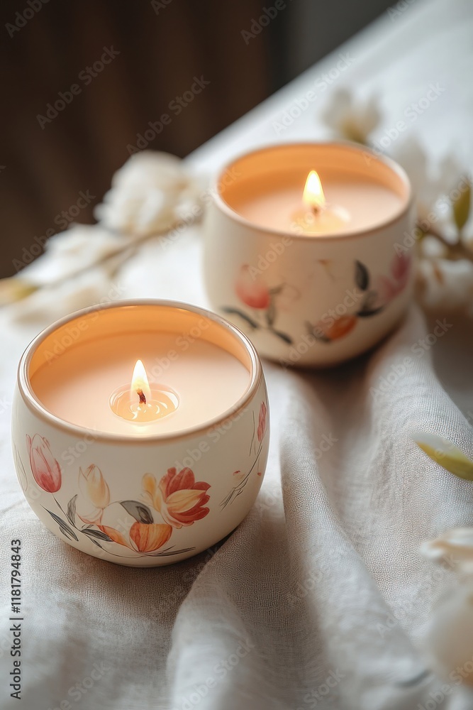 Handcrafted candles in ceramic holders, minimalist design with Chinese New Year motifs, soft warm light Handcrafted candles in ceramic holders, minimalist design with Chinese New Year motifs, soft warm light