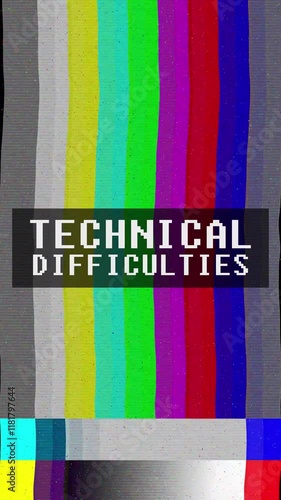 Color bars. Vertical format 9x16. Suitable for mobile phones, websites, etc.