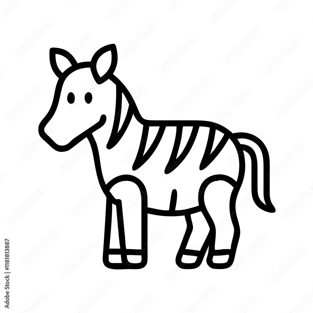 zebra icon, animals line art, animals vector - simple black line art icon of zebra perfect for logos, and animals -themed designs. zebra icon, animals line art, animals vector - simple black line art icon of zebra perfect for logos, and animals -themed designs.