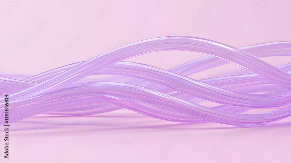 3d rendering of lavender colored fiber optic wires over pink background
3d rendering of lavender colored fiber optic wires over pink background