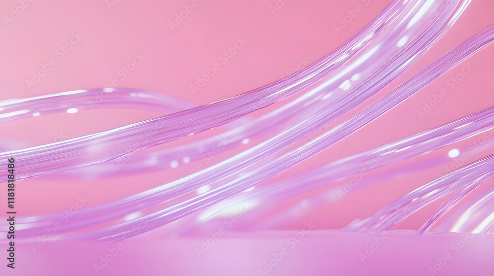 3d rendering of lavender colored fiber optic wires over pink background
3d rendering of lavender colored fiber optic wires over pink background