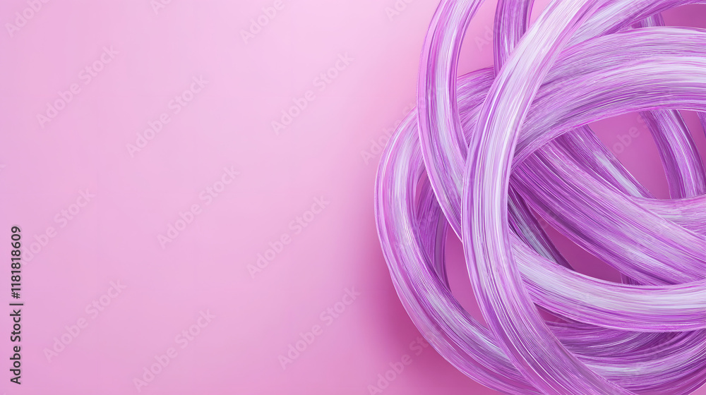 3d rendering of lavender colored fiber optic wires over pink background
3d rendering of lavender colored fiber optic wires over pink background